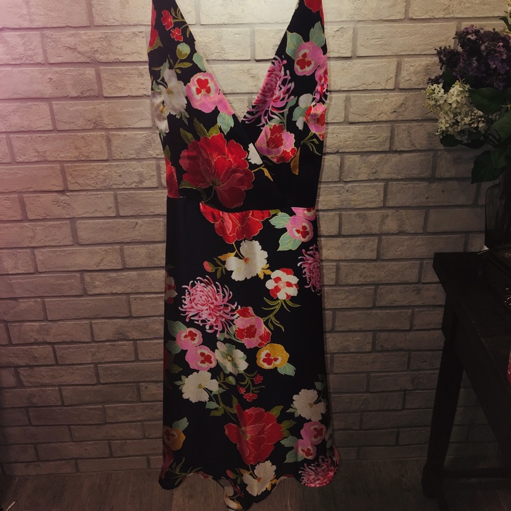 LULU’s floral silk dress